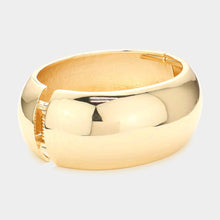 Load image into Gallery viewer, Gold Metal Bangle Hinged Bracelet
