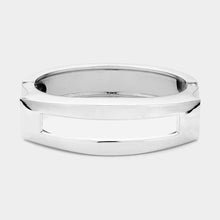 Load image into Gallery viewer, Metal Open Rectangle Hinged Bangle Bracelet
