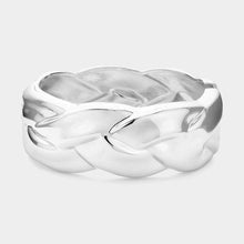 Load image into Gallery viewer, Metal Braided Hinged Bangle Bracelet
