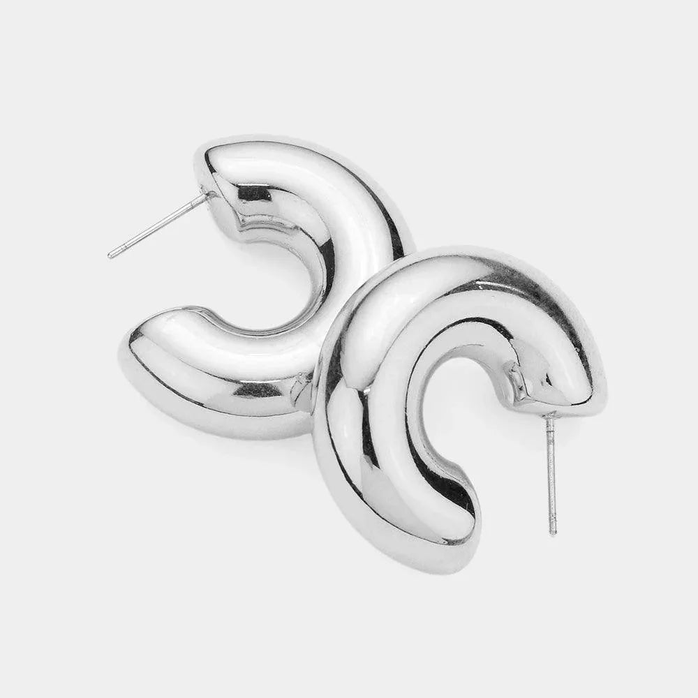 Metal Hoop Earrings - Jewelry Store by Erik Rayo