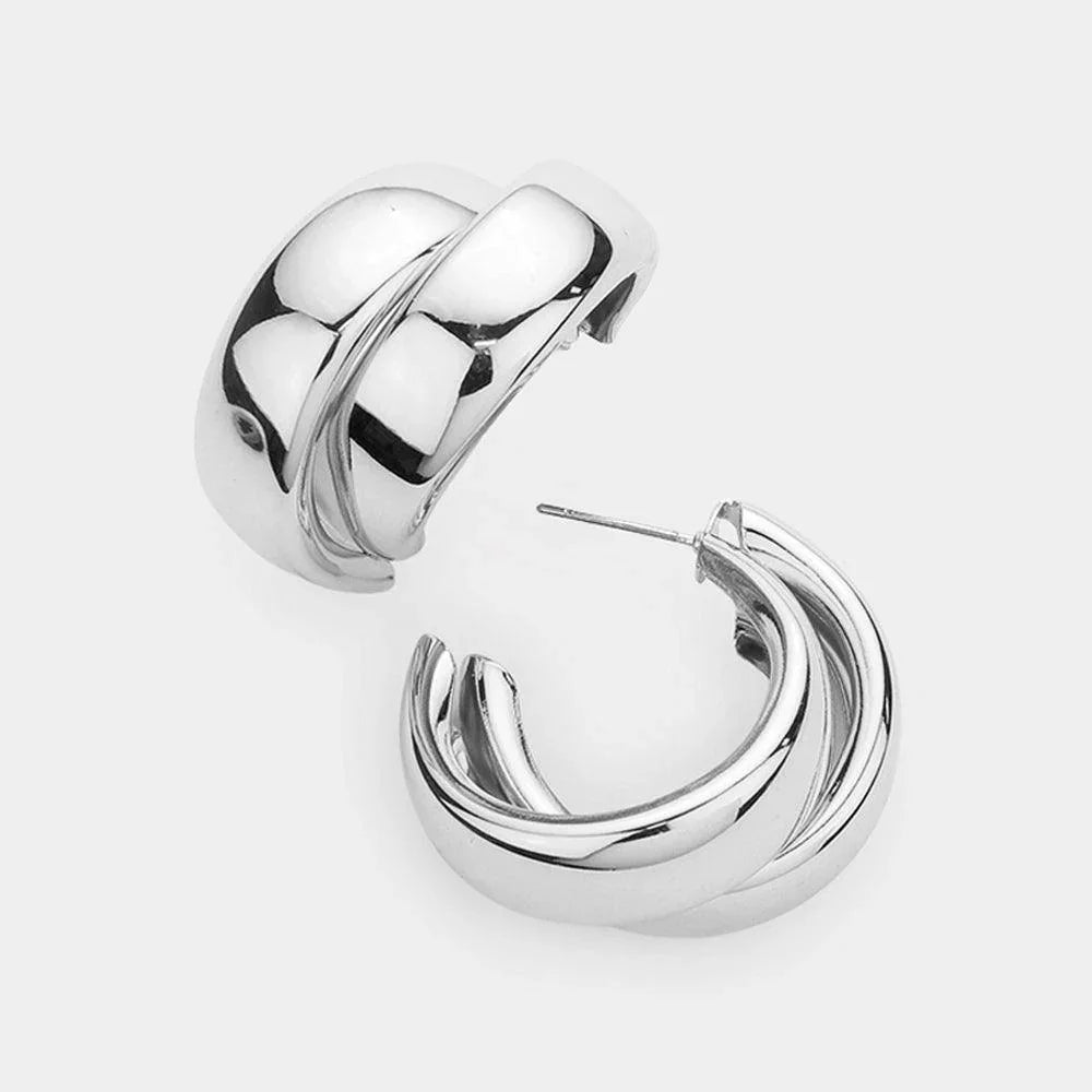 Double Layered Hoop Earrings - Jewelry Store by Erik Rayo