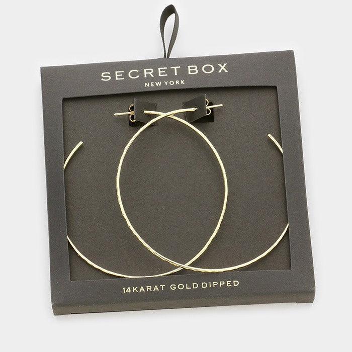 14K Gold Dipped metal hoop Earrings - Jewelry Store by Erik Rayo