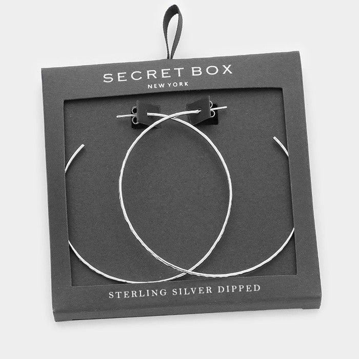 Silver Sterling Silver Dipped Metal Hoop Earrings - Jewelry Store by Erik Rayo