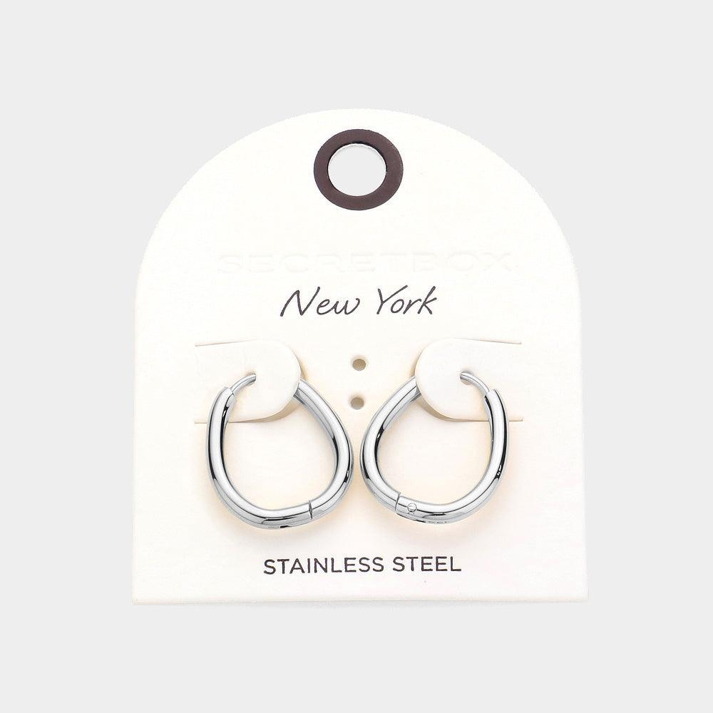 Stainless Steel Huggie Hoop Earrings