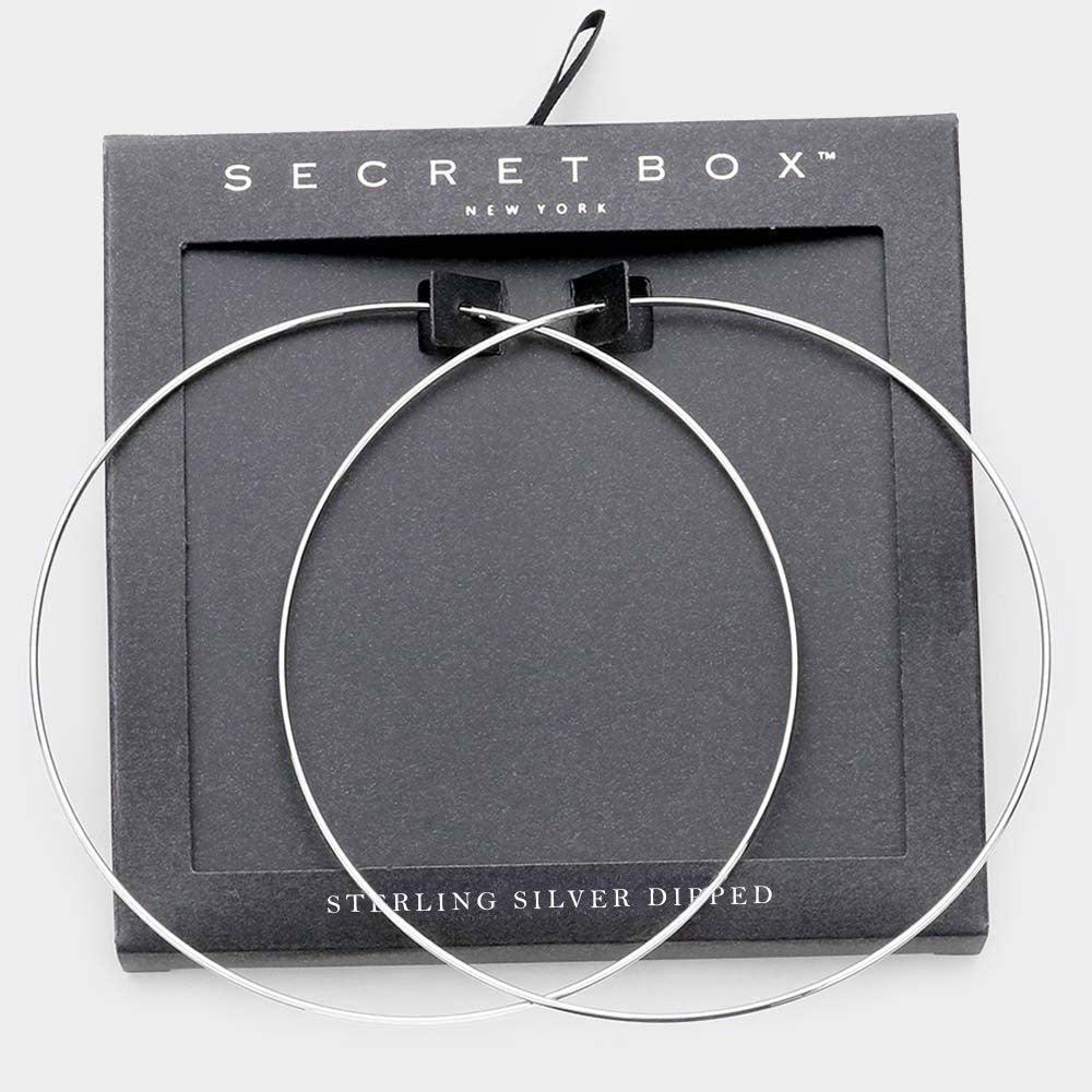 Silver Sterling Silver Dipped Oversized Hoop Earrings - Jewelry Store by Erik Rayo