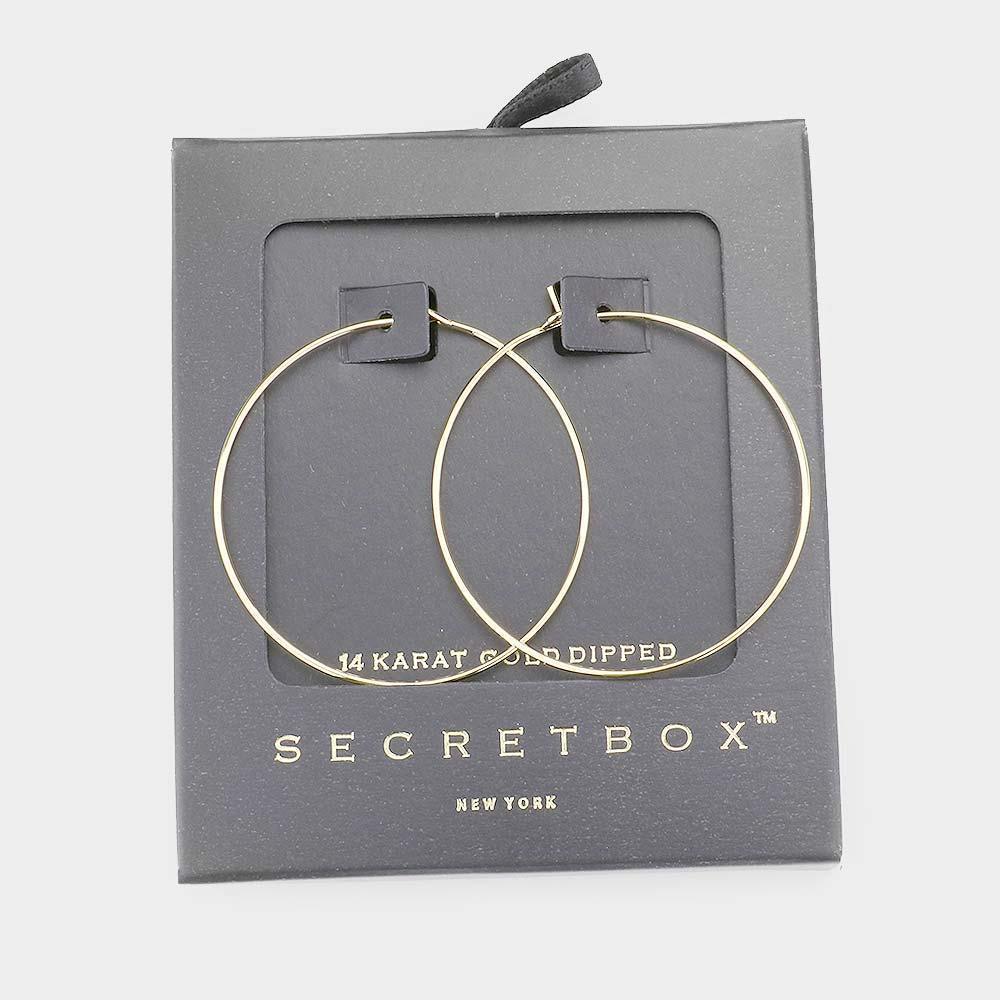14K White Gold Dipped Metal Hoop Earrings - Jewelry Store by Erik Rayo