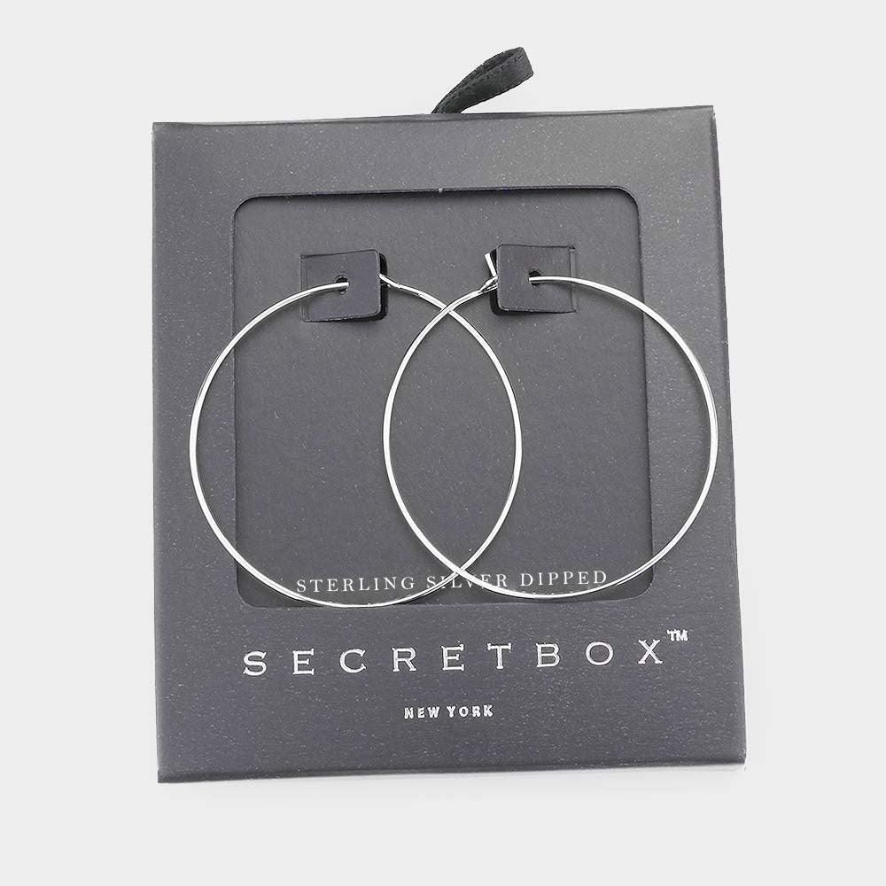 Silver Sterling Silver Dipped Metal Hoop Earrings - Jewelry Store by Erik Rayo