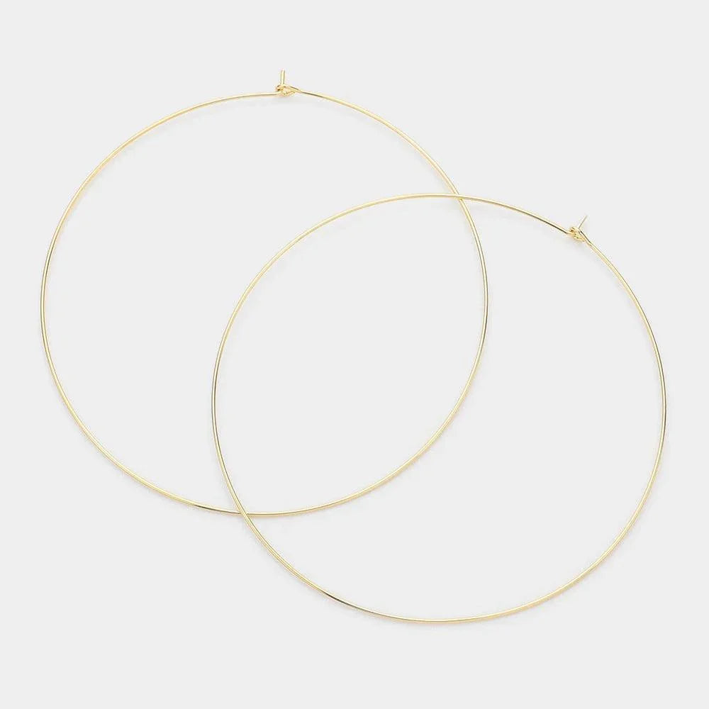 14K Gold Dipped Metal Hoop Earrings - Jewelry Store by Erik Rayo