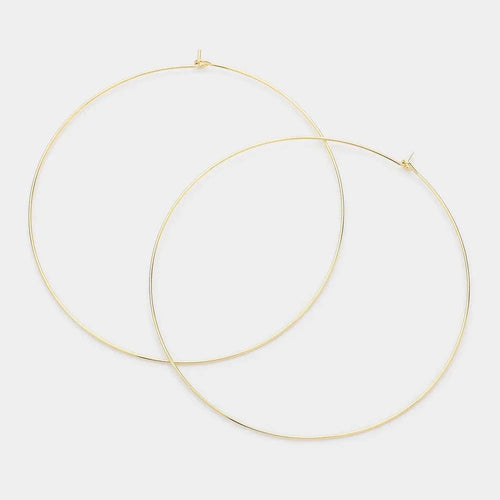 14K Gold Dipped Metal Hoop Earrings - Jewelry Store by Erik Rayo