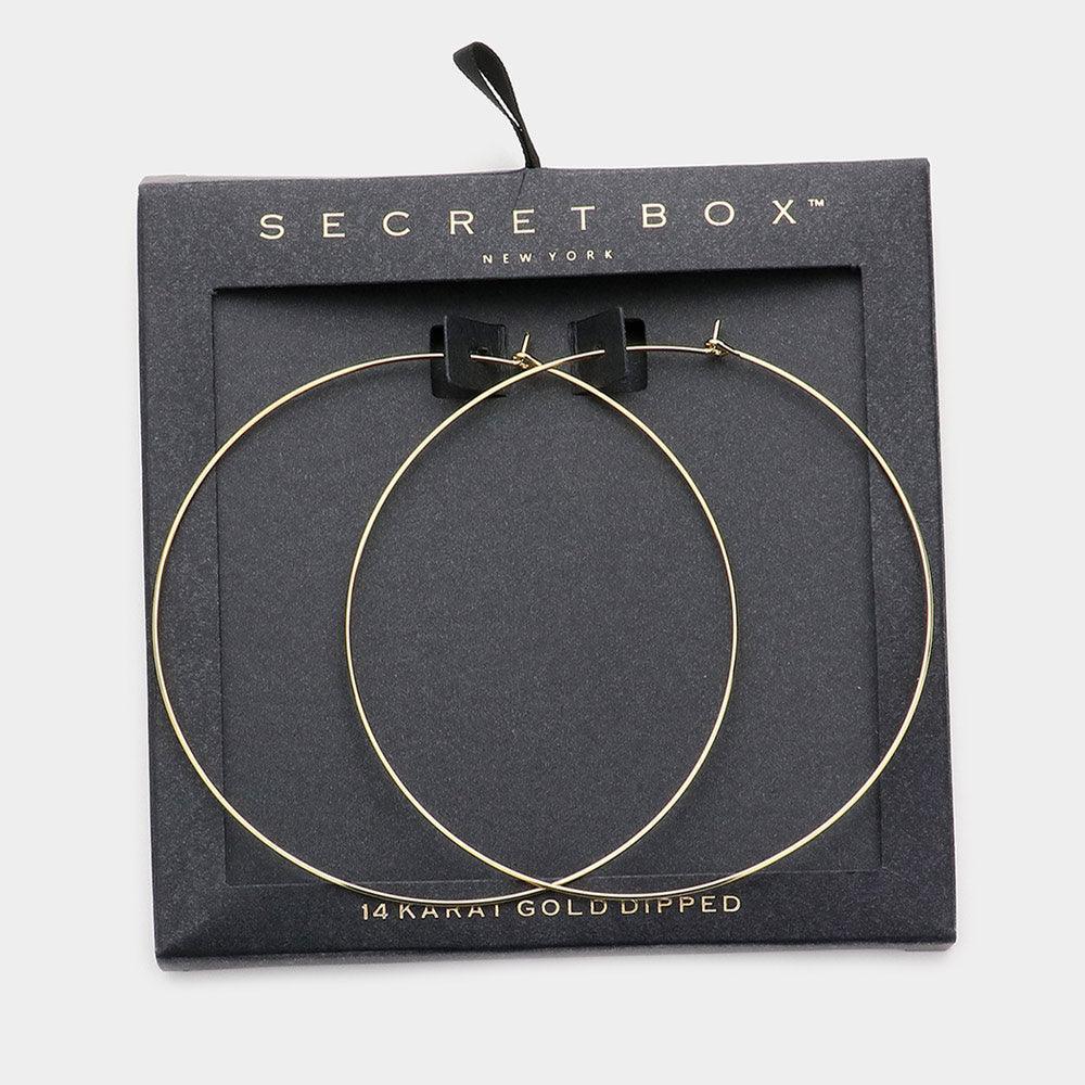 14K Gold Dipped Metal Hoop Earrings - Jewelry Store by Erik Rayo