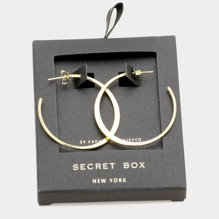 Gold Dipped Hoop Earrings - Jewelry Store by Erik Rayo