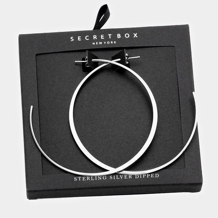 Silver Sterling Silver Dipped Hoop Earrings - Jewelry Store by Erik Rayo