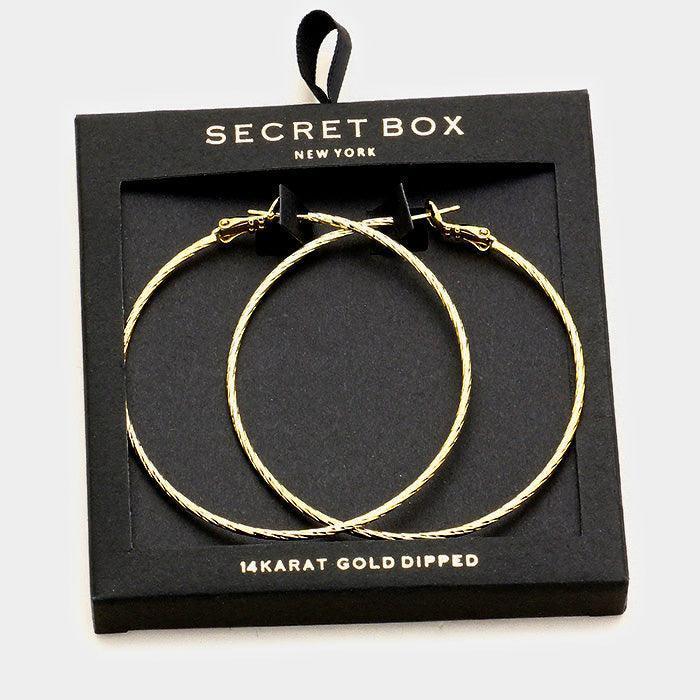 Textured Gold Dipped Hoop Earrings - Jewelry Store by Erik Rayo