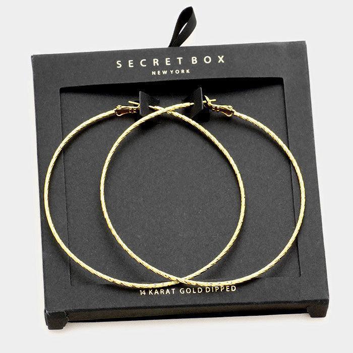 Textured Gold Dipped Hoop Earrings - Jewelry Store by Erik Rayo