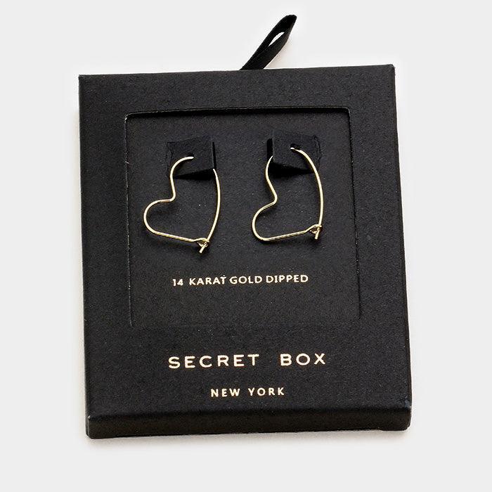 14K Gold Dipped Heart Hoop Earrings - Jewelry Store by Erik Rayo