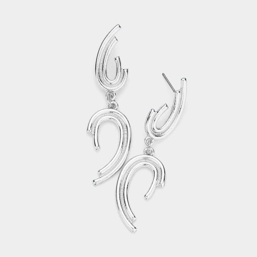 Abstract Metal Link Dangle Earrings - Jewelry Store by Erik Rayo