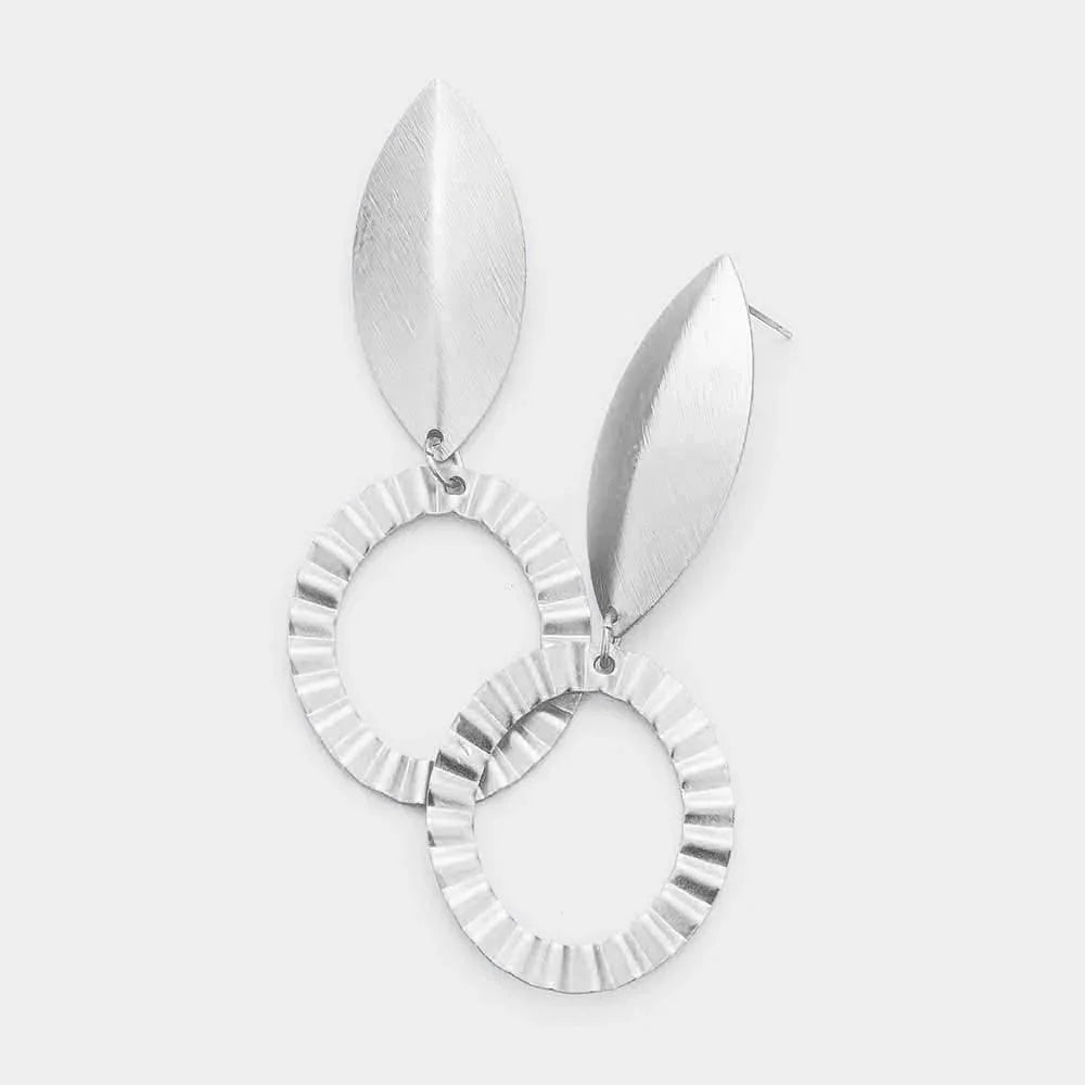 Oval Metal Open Circle Earrings - Jewelry Store by Erik Rayo