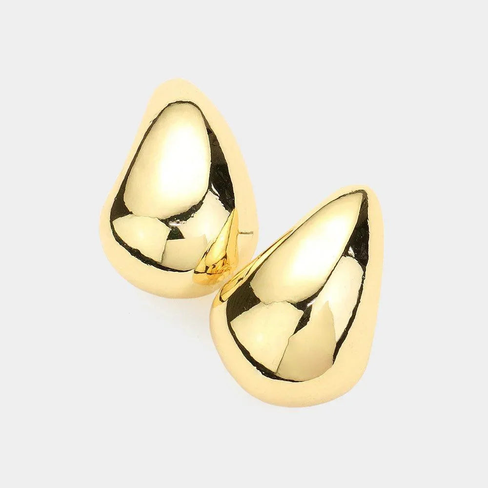 14K Gold Dipped Hypoallergenic Metal Teardrop Earrings - Jewelry Store by Erik Rayo