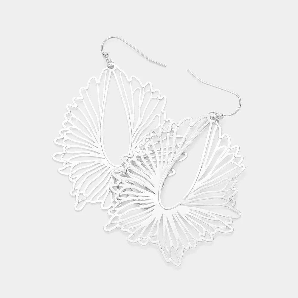 Brass Metal Filigree Abstract Dangle Earrings - Jewelry Store by Erik Rayo