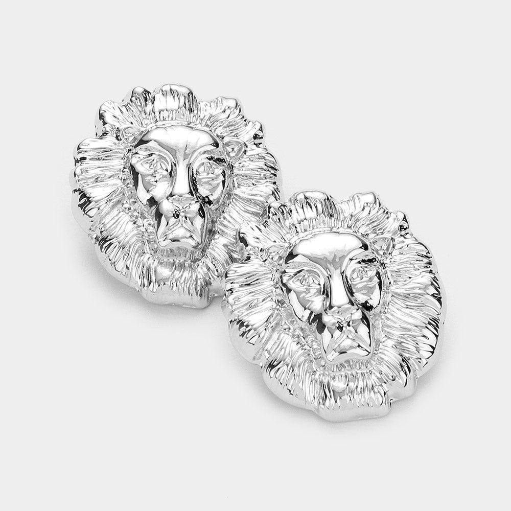 Metal Lion Earrings - Jewelry Store by Erik Rayo