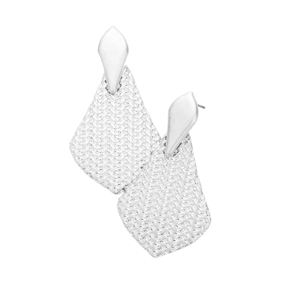 Silver 
Braid Textured Metal Earrings - Jewelry Store by Erik Rayo