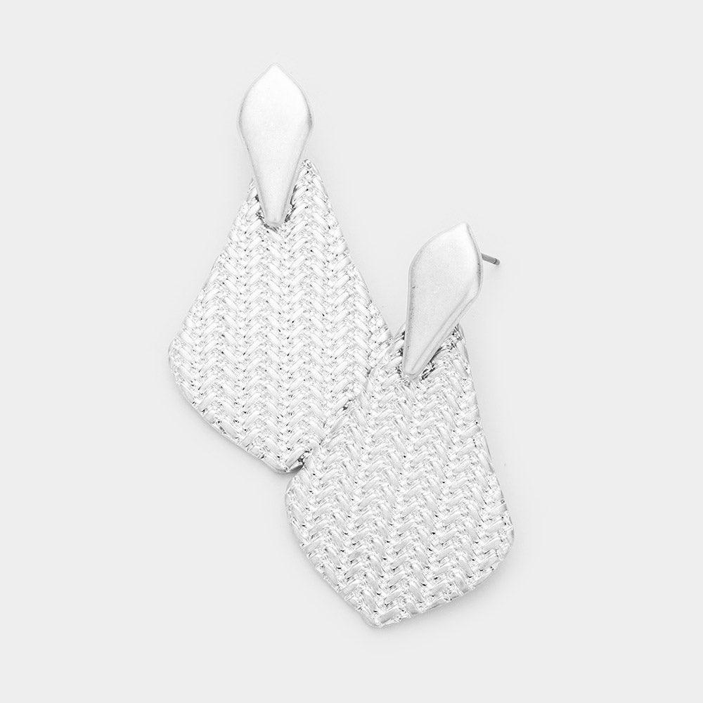Silver 
Braid Textured Metal Earrings - Jewelry Store by Erik Rayo