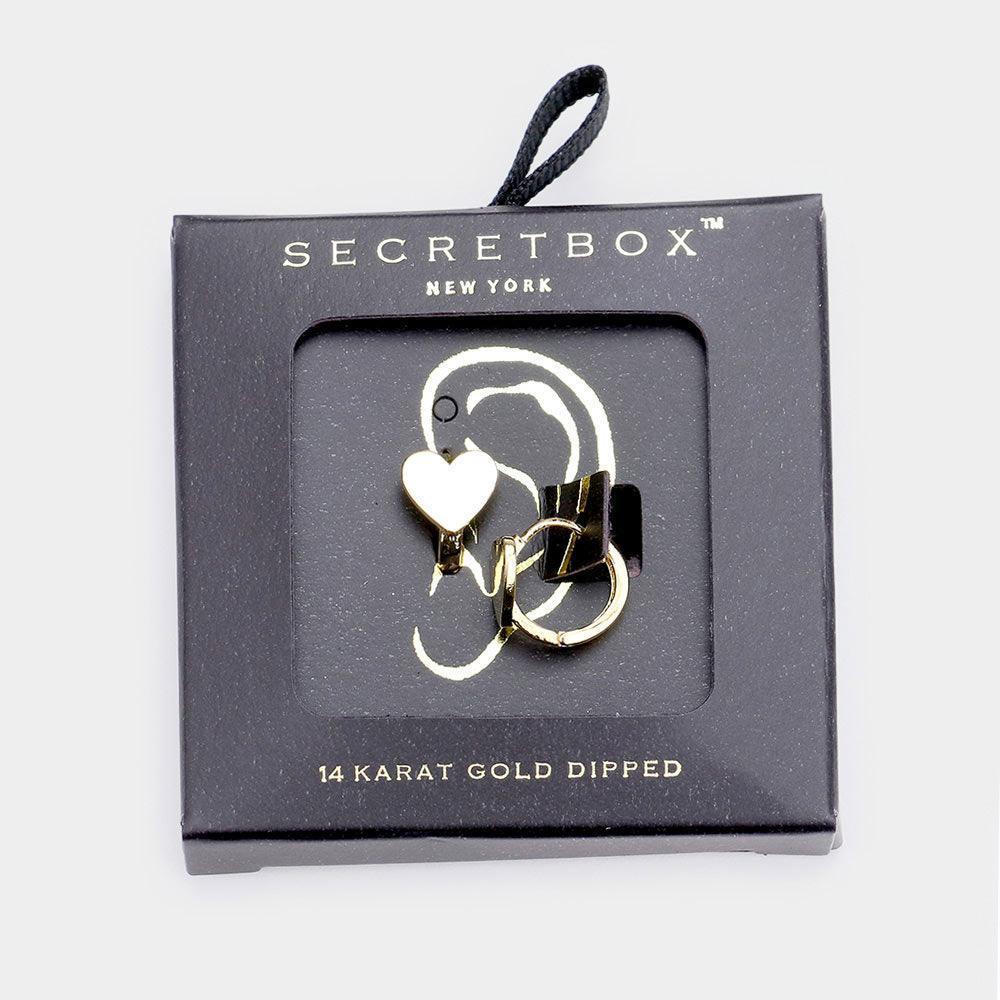 14K Gold Dipped Heart Hoop Earrings - Jewelry Store by Erik Rayo