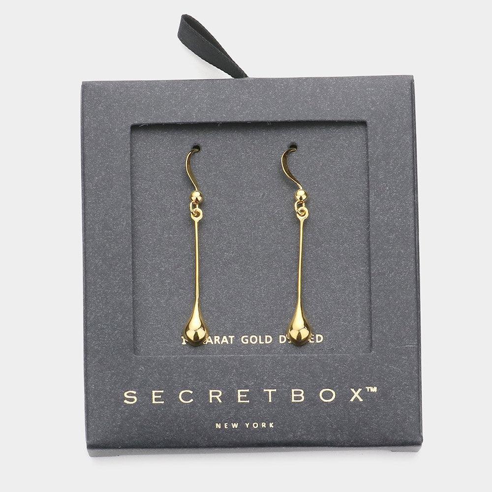 14K Gold Dipped Metal Teardrop Dangle Earrings - Jewelry Store by Erik Rayo