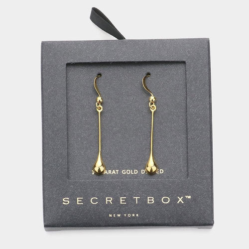 14K Gold Dipped Metal Teardrop Dangle Earrings - Jewelry Store by Erik Rayo