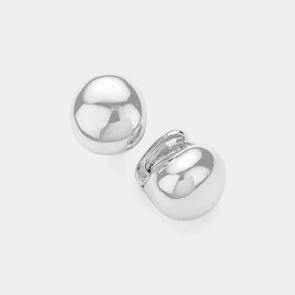 Metal Huggie Earrings - Jewelry Store by Erik Rayo