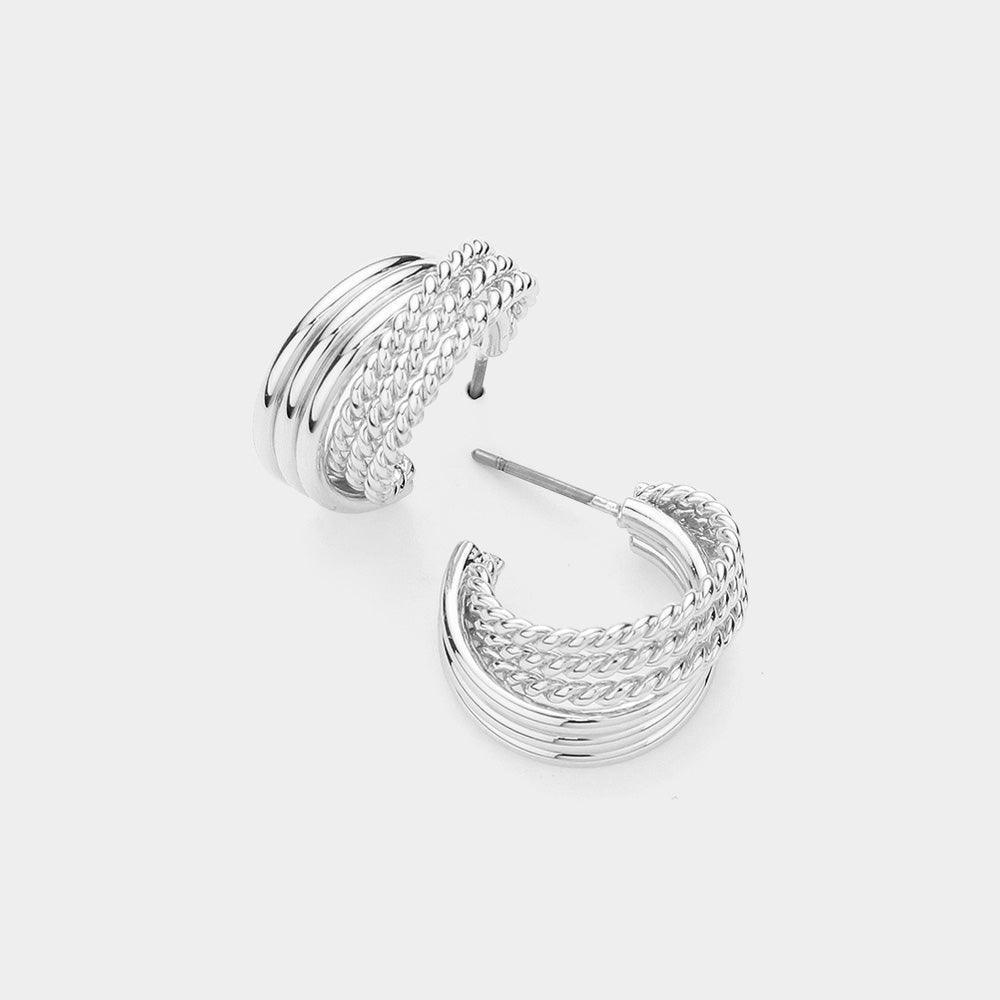 Multi Strand Metal Hoop Earrings - Jewelry Store by Erik Rayo