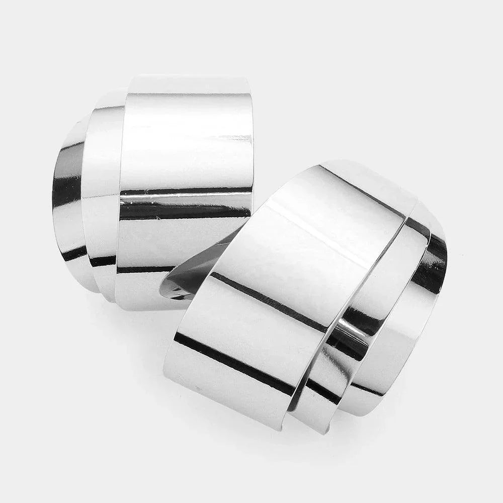 Chunky Metal Abstract Earrings - Jewelry Store by Erik Rayo