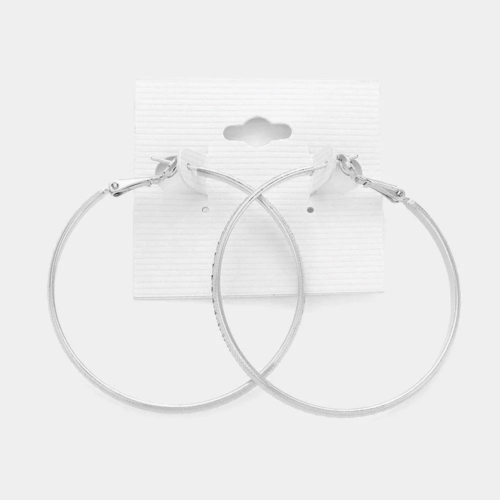 2 Inch Metal Hoop Earrings - Jewelry Store by Erik Rayo