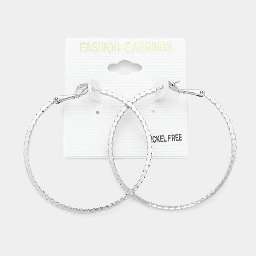 2 Inch Metal Hoop Earrings - Jewelry Store by Erik Rayo