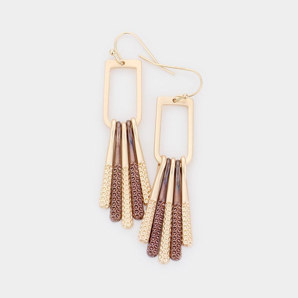 Abstract Metal Dangle Earrings - Jewelry Store by Erik Rayo