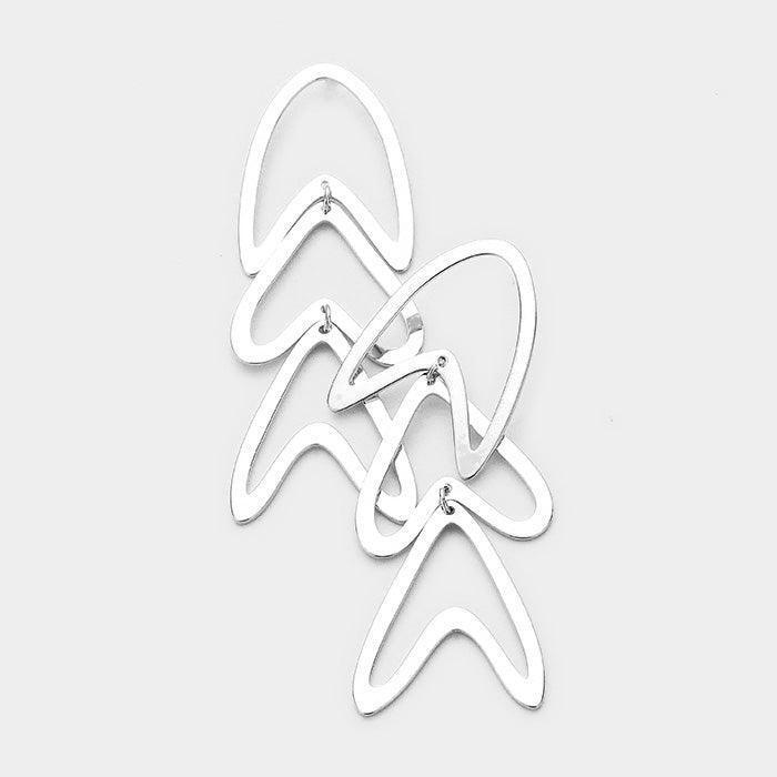 Geometric Metal Link Earrings - Jewelry Store by Erik Rayo