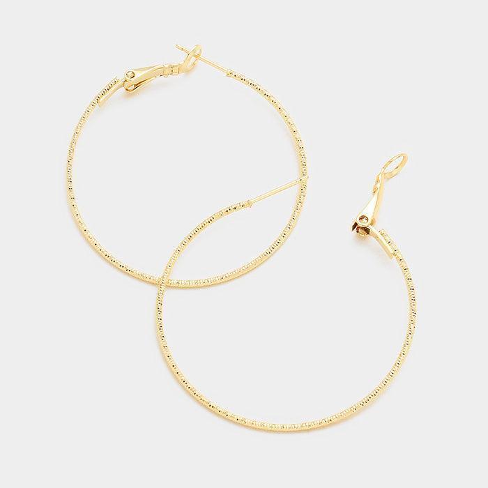Gold 14K Gold Dipped Metal Hypoallergenic Hoop Earrings - Jewelry Store by Erik Rayo