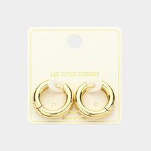 Load image into Gallery viewer, Gold 14K Gold Dipped Chunky Funky Huggie Hoop Earrings
