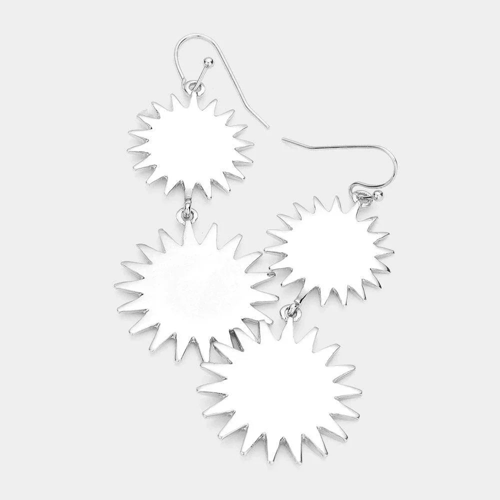 Sharped Metal Link Dangle Earrings - Jewelry Store by Erik Rayo