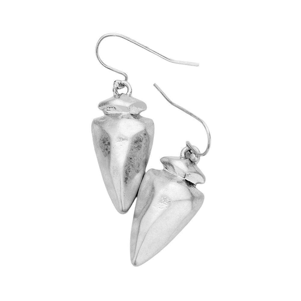 Silver Metal Arrowhead Earrings - Jewelry Store by Erik Rayo