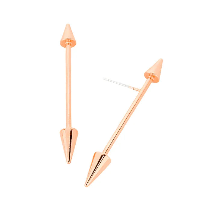 Rose Gold Gold Dipped Metal Arrow Earrings - Jewelry Store by Erik Rayo