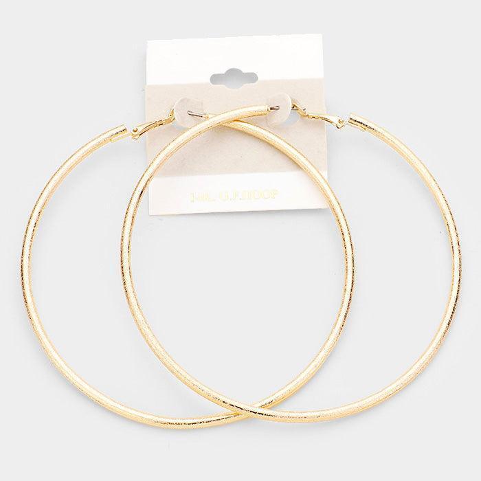 Gold 14K Gold Filled Metallic Hoop Earrings - Jewelry Store by Erik Rayo