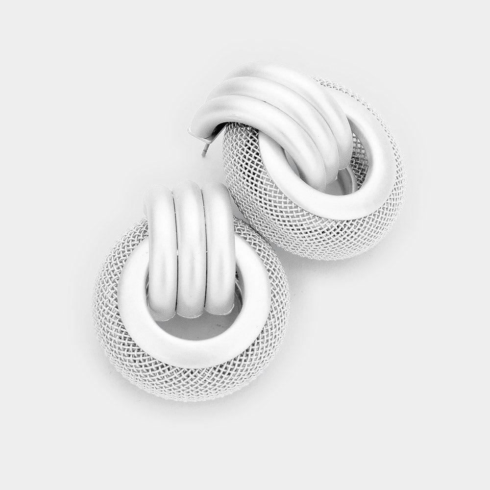 Silver Metal Door Knocker Earrings - Jewelry Store by Erik Rayo