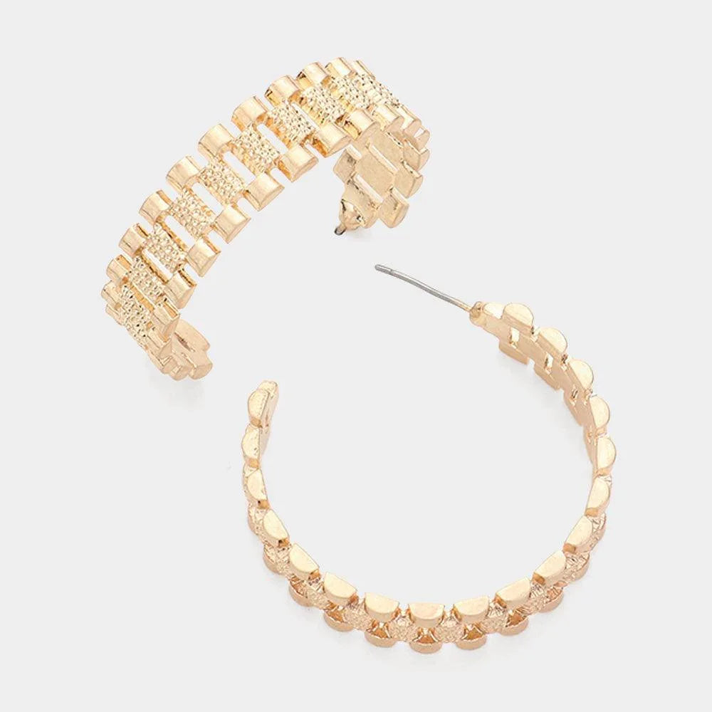 Gold Metal Jubilee Hoop Earrings - Jewelry Store by Erik Rayo