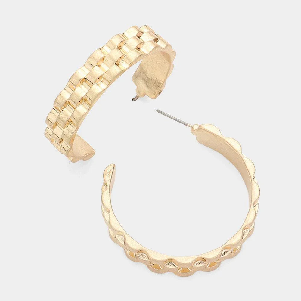 Gold Metal Jubilee Hoop Earrings - Jewelry Store by Erik Rayo