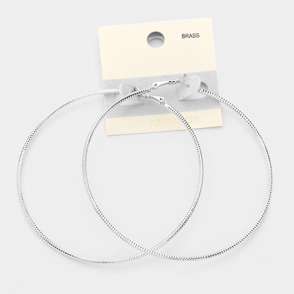 Gold Brass 14K Gold Filled Metal Hoop Earrings - Jewelry Store by Erik Rayo