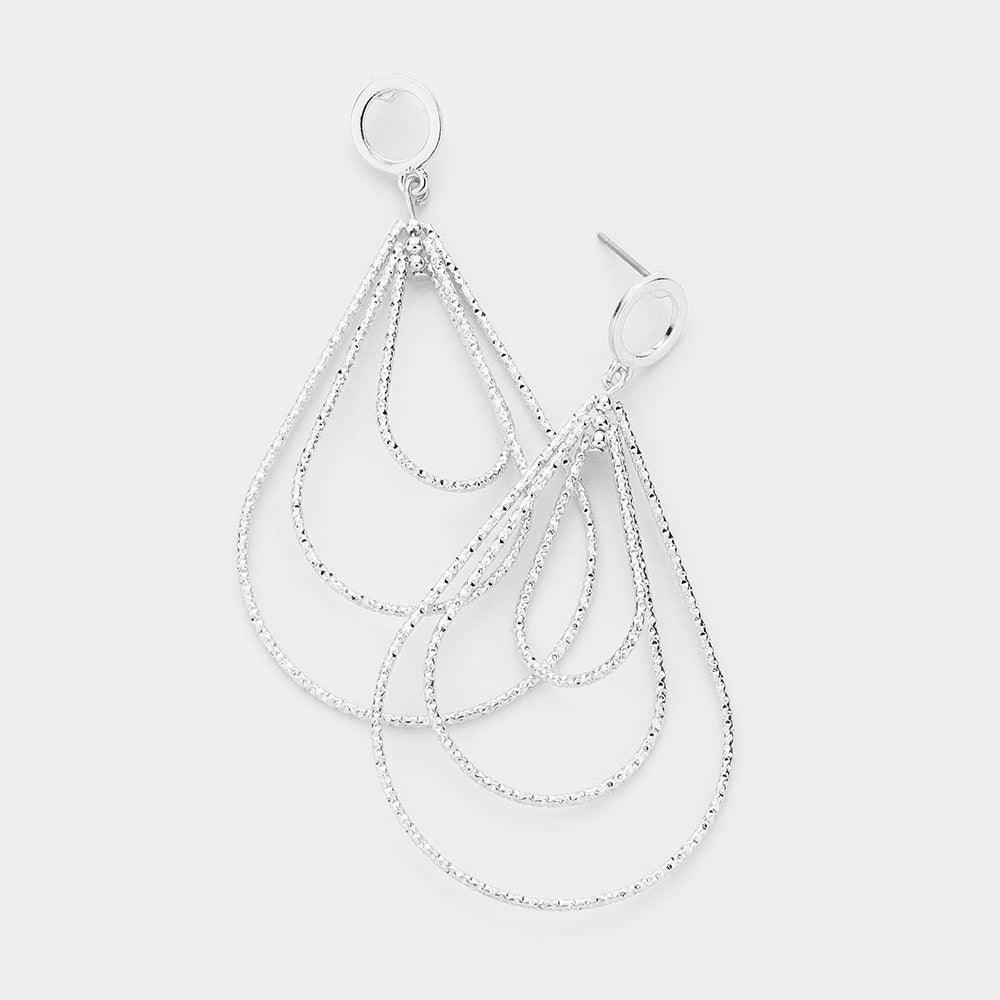 Open Teardrop Metal Dangle Earrings - Jewelry Store by Erik Rayo
