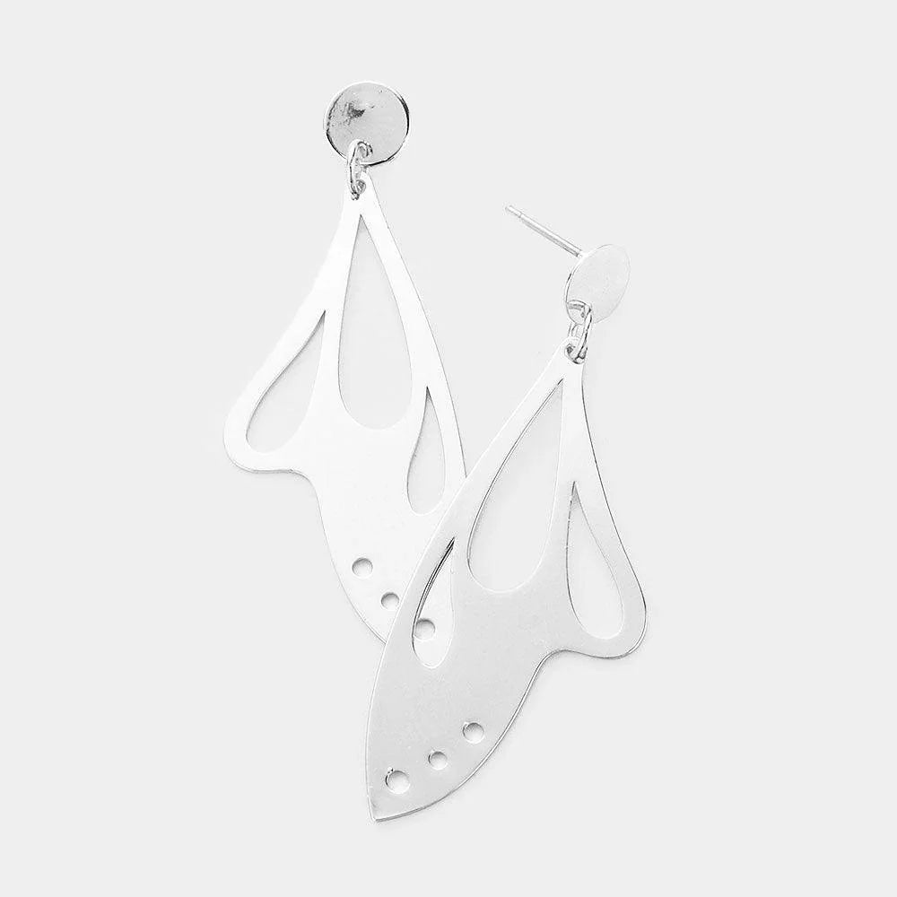Cut Out Metal Butterfly Wing Earrings - Jewelry Store by Erik Rayo