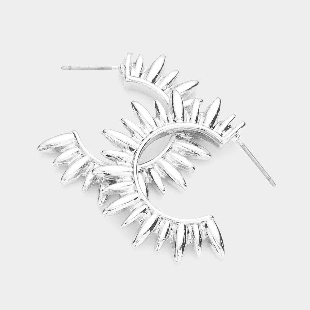 Abstract Metal Hoop Earrings - Jewelry Store by Erik Rayo