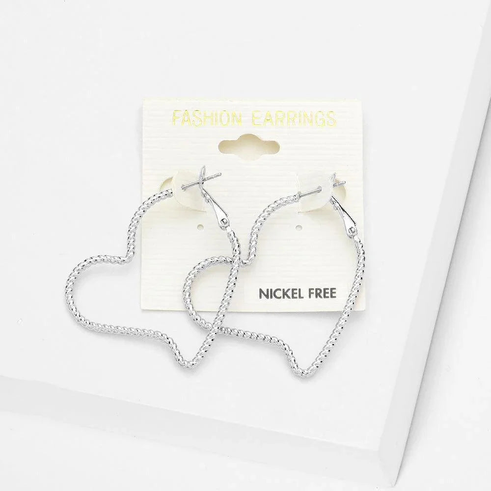 Metal Heart Hoop Earrings - Jewelry Store by Erik Rayo